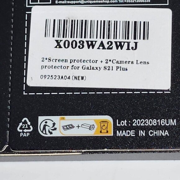 UniqueMe Samsung Galaxy S21 Plus 2 Privacy Screen Protector & 2 Camera Lens NEW - Picture 7 of 8